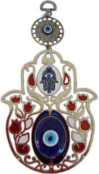 Fatima Flower Evil Eye wall hanging (image for) Fatima Flower Evil Eye wall hanging