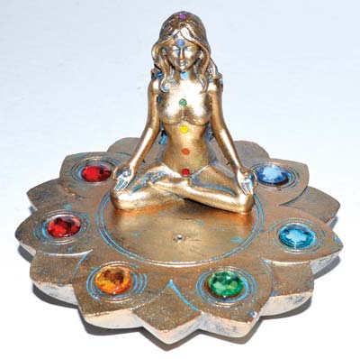 3" Goddess 7 Chakra burner (image for) 3" Goddess 7 Chakra burner